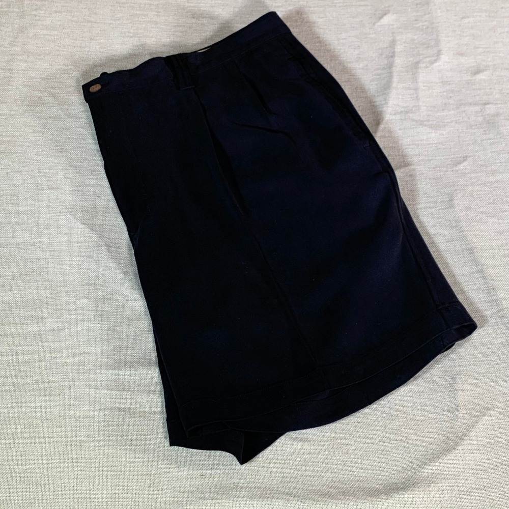 Tommy Bahama Relax Mens 40 Black 100% Silk Pleated Front Casual Shorts RN 86549